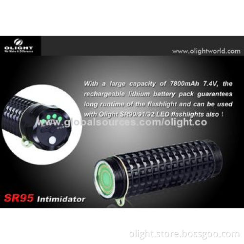 SR95 Rechargeable Flashlight with 2,000 Lumens Maximum Output and Aluminum Body